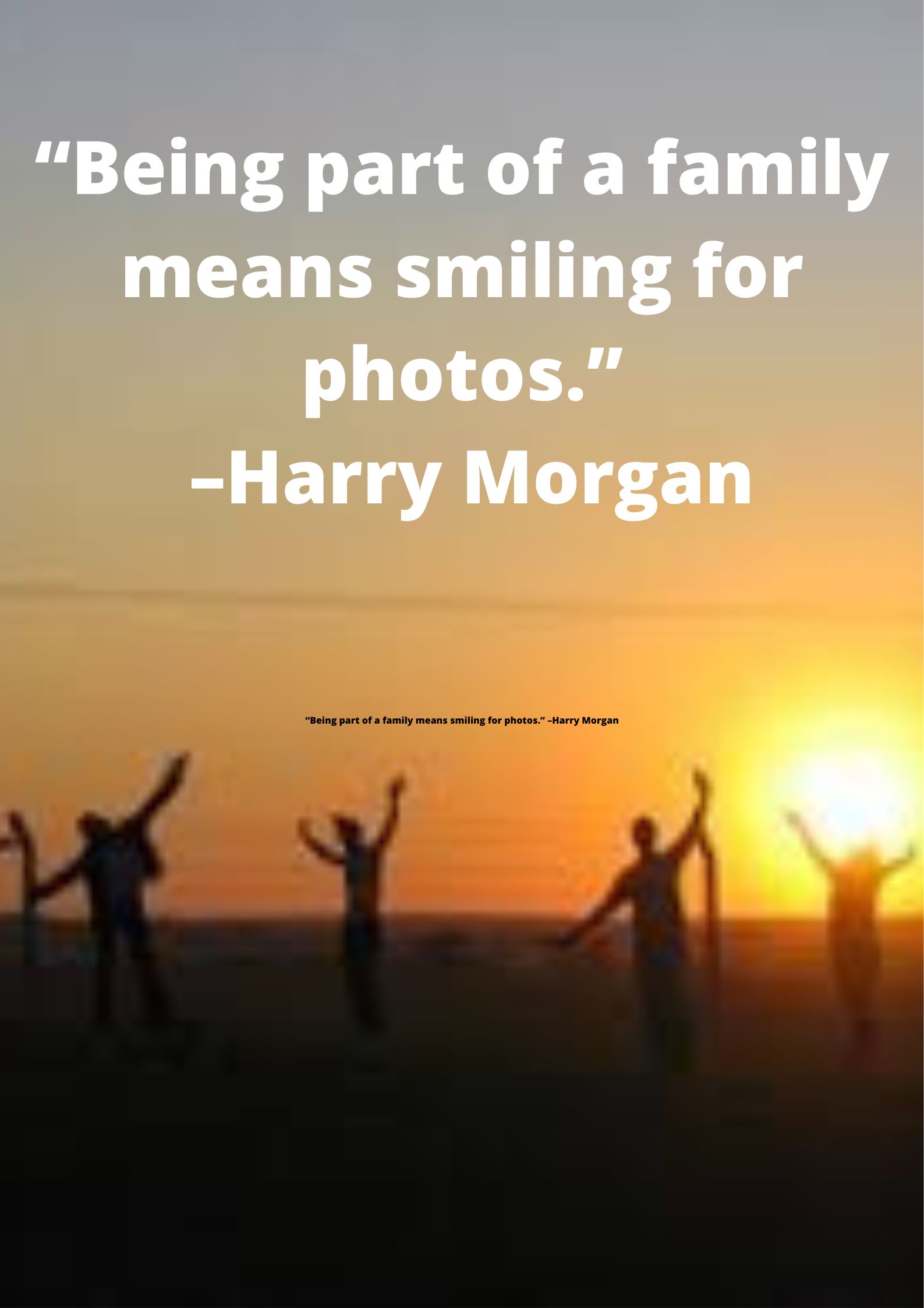 “Being part of a family means smiling for photos.” –Harry Morgan..