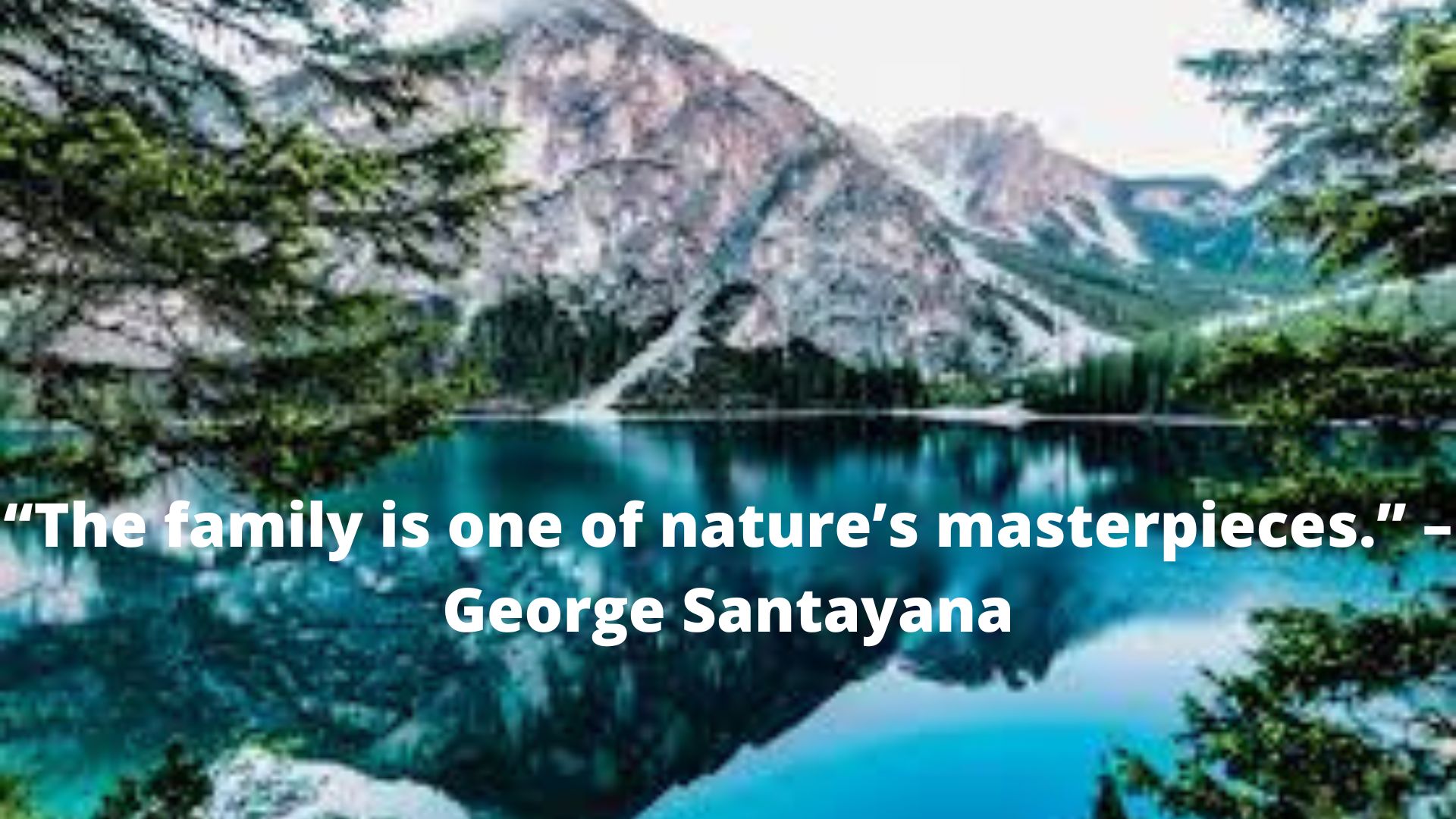 The family is one of nature’s masterpieces. George Santayana.