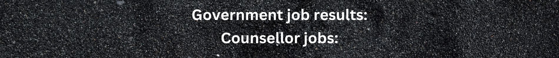Government job results: