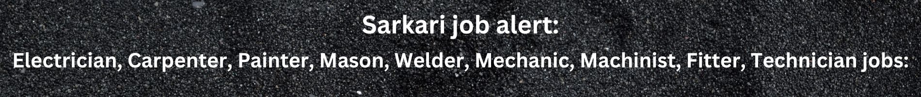 Sarkari job alert: