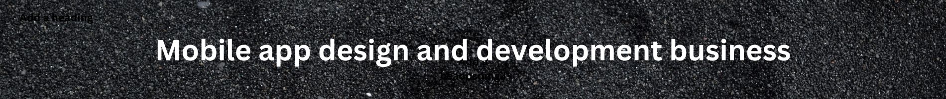 Mobile app design and development business.