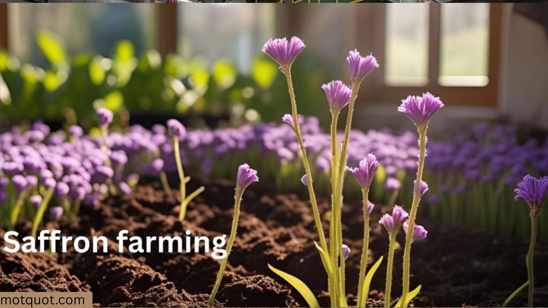 Saffron Farming Business. Agro business.